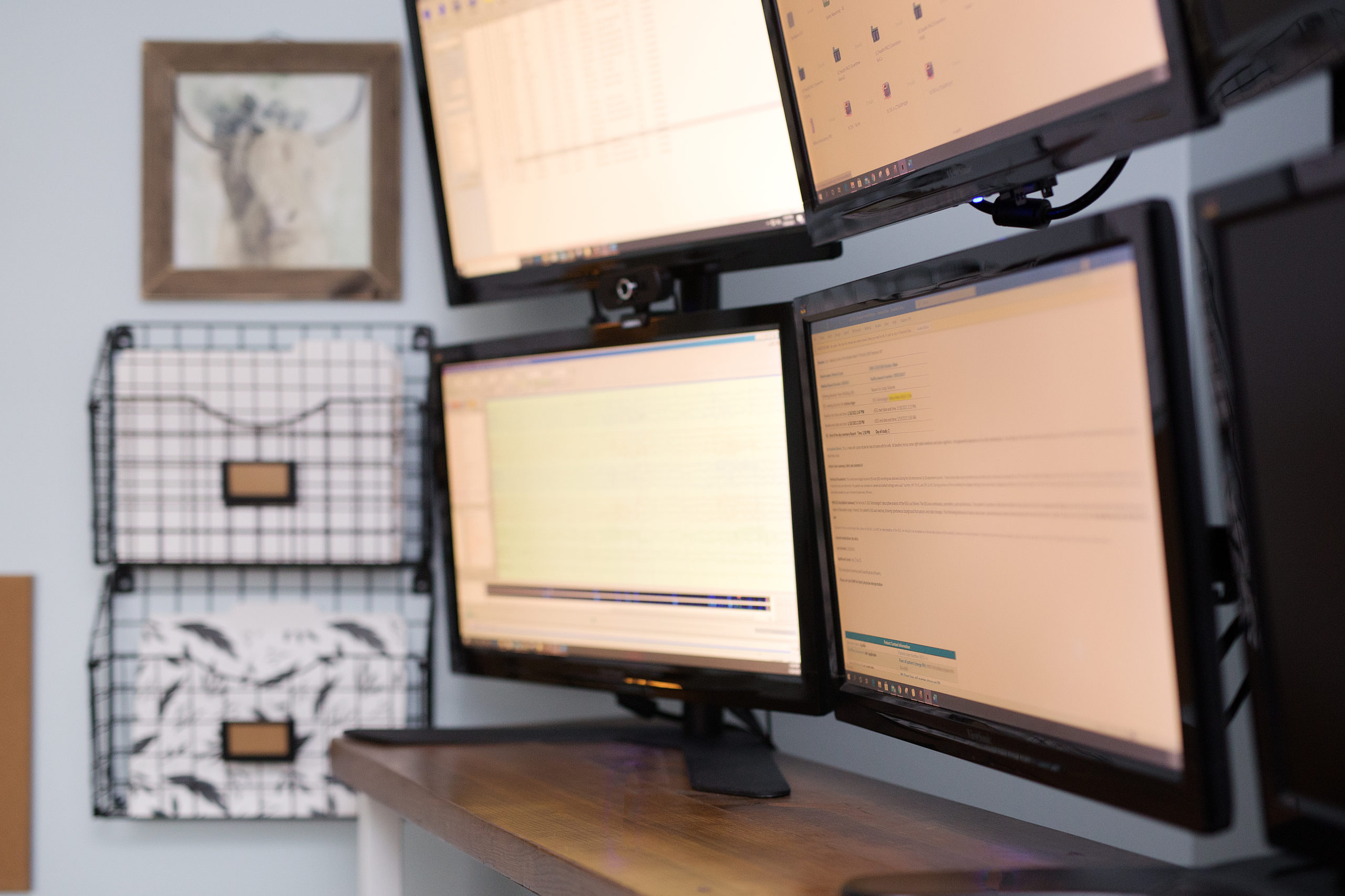 Home workstation of a Remote EEG Technologist.