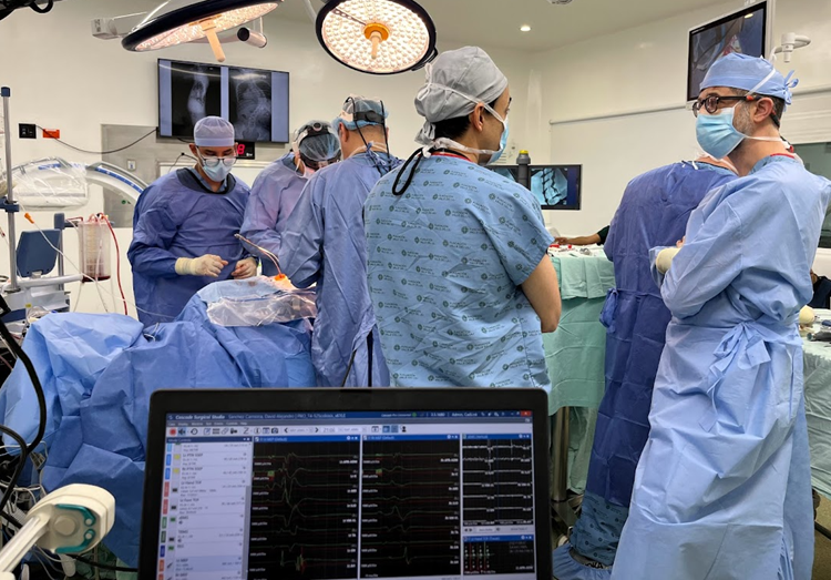 IOM services being performed in the operating room.
